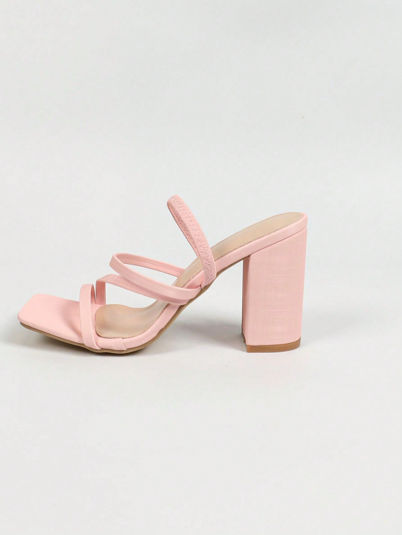 Pink Barbie Heels - Open Blok Hak